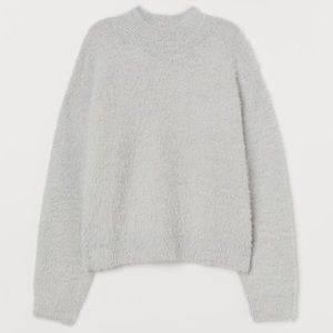 Grey fluffy sweater H&M